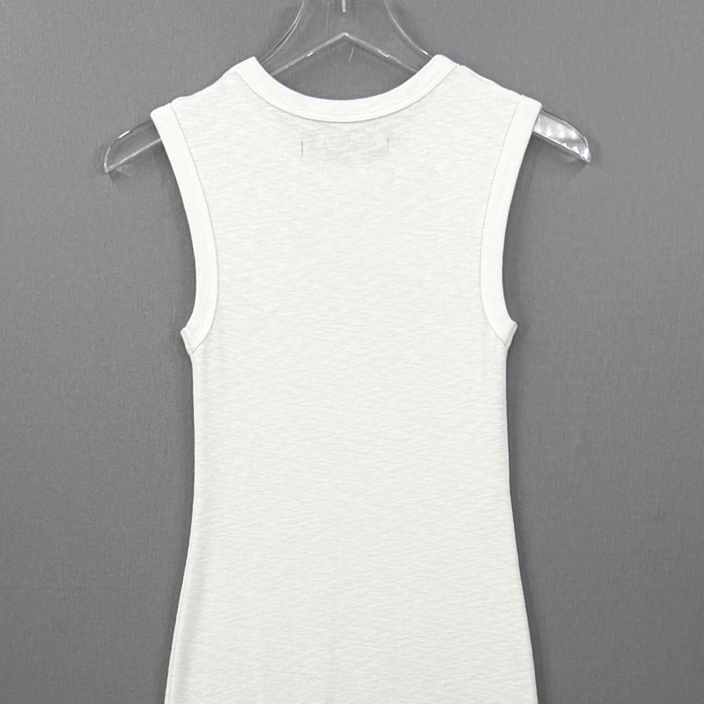 ENZA COSTA Textured Knit Sleeveless Maxi Dress Womens Small Off White Crew neck - Picture 9 of 16